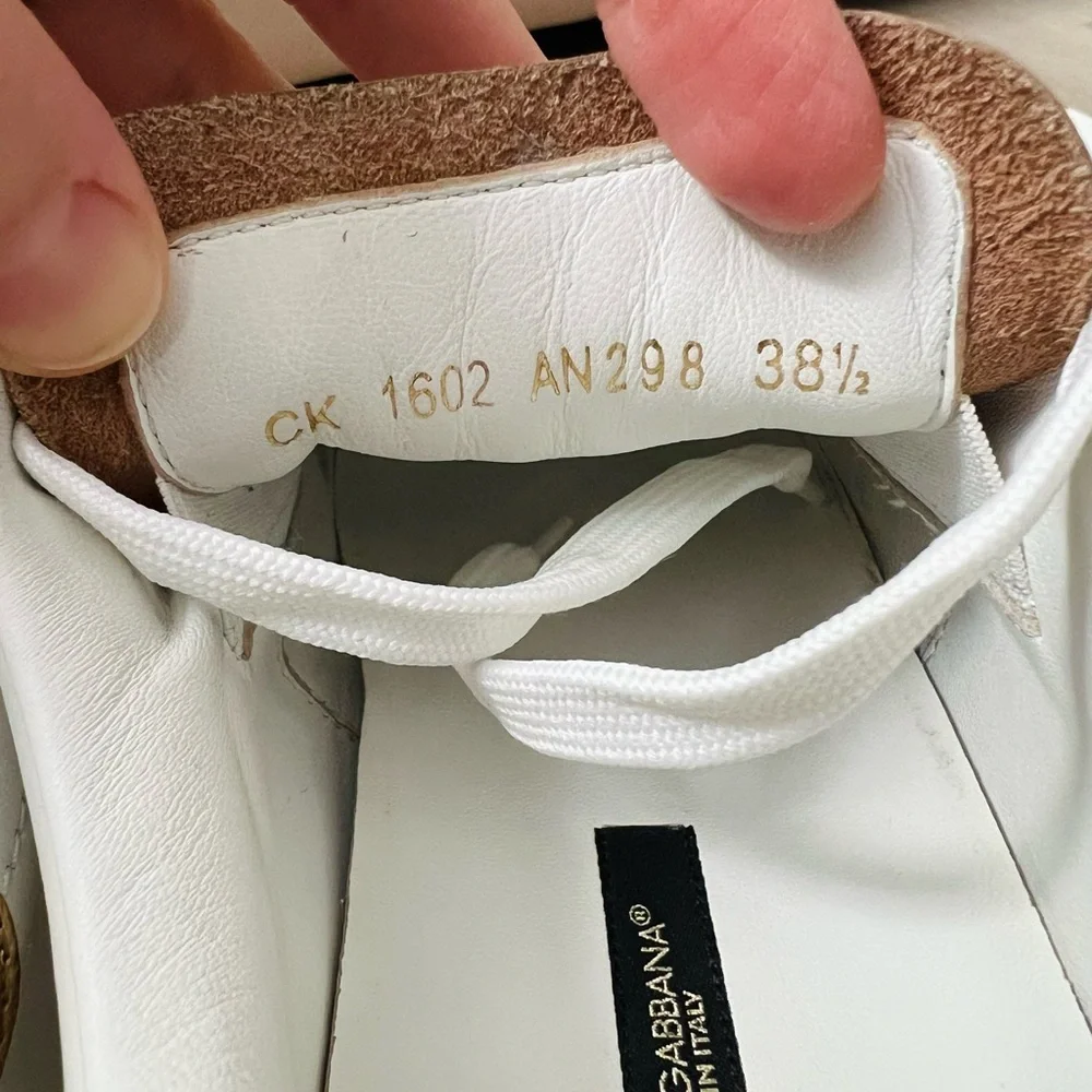 Dolce & Gabbana Portofino Sneakers white gold pearl - Picture 6 of 12